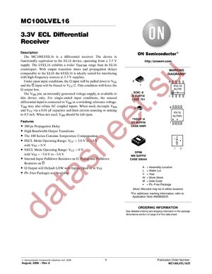 MC100LVEL16MNR4G datasheet  